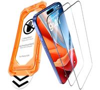UniqueMe Protector Pantalla para iPhone 15/16 - [Protección de Pantalla Completa] Cristal Templado para iPhone 15/16, Instalación Automática, 2 Piezas