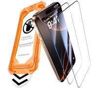 UniqueMe Protector Pantalla para iPhone 16 Pro, Auto Alineación Herramienta Kit, Ultra HD, Anti-Rasguños, Cristal Templado para iPhone 16 Pro Antiespia, -2 Pack