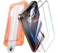 UniqueMe Protector Pantalla para iPhone 16 Pro Max, Auto Alineación Herramienta Kit, Ultra HD, Anti-Rasguños, Cristal Templado para iPhone 16 Pro Max Antiespia, -2 Pack