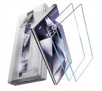 UniqueMe Protector Pantalla para Samsung Galaxy S24 Ultra, Auto Alineación Herramienta Kit, Compatible con ID de huella dactilar, Cobertura Total 3D, Ultra HD, Funda Amistoso -2 Pack