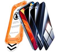UniqueMe Protector Pantalla Privacidad para iPhone 13/13 Pro/14 - [Protección de Pantalla Completa] Cristal Templado para iPhone 13/13 Pro/14, Instalación Automática, 2 Piezas
