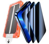 UniqueMe Protector Pantalla Privacidad para iPhone 13 Pro MAX - [Protección de Pantalla Completa] Cristal Templado para iPhone 13 Pro MAX, Instalación Automática, 2 Piezas