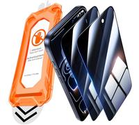 UniqueMe Protector Pantalla Privacidad para iPhone 17 Pro Max - [Protección de Pantalla Completa] Cristal Templado para iPhone 17 Pro Max, Instalación Automática, 2 Piezas