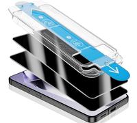 UniqueMe Protector Pantalla Privacidad para Samsung Galaxy S24, Alineación Automática, Grado Militar Inastillable, Cristal Templado -2 Pack