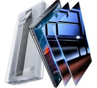 UniqueMe Protector Pantalla Privacidad para Samsung Galaxy S24 Ultra, Alineación Automática, Eliminación Automática del Polvo, Funda Amistoso -2 Pack