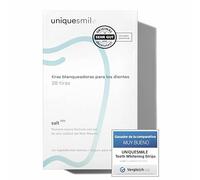 Uniquesmile Tiras blanqueadoras de dientes ganador de la prueba 2024 - Tiras blanqueadoras sin peróxido - blanqueamiento dental suave con el esmalte dental - Fórmula natural - 28 tiras/14 aplicaciones