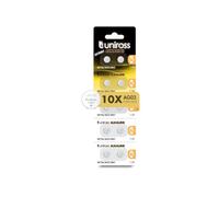 Uniross Pila AG3 LR736 LR41 1,5 V pilas alcalinas de botón - Blíster de 10 pilas