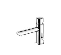 Unisan New Ícone grifo de lavabo senior con temporizador de 18 cm de latón color cromo - Con válvula click-clack
