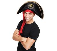 Unisex Adulto Elegante Fiesta Accesorio Bucanero Pirata Lujo Terciopelo Sombrero
