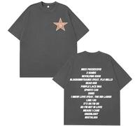 Unisex Algodón tee Tate McRae Manga Corta Cuello Redondo Hip Hop Gráfico Camiseta para Hombres Mujeres (Grey,XS)