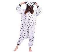 Unisex Animal Pijama Ropa de Dormir Cosplay Kigurumi Onesie Perro Manchado Disfraz para Adulto Entre 1,40 y 1,87 m