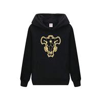 Unisex Anime Black Clover Sudadera con Capucha de Manga Larga The Black Bulls Asta Sudaderas Pullover Casual