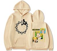 Unisex Anime The Seven Deadly Sins Sudadera con Capucha Meliodas Graphics Pullover Dragon'S Sin of Wrath Casual Sudadera de Manga Larga