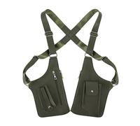 Unisex Anti-Theft Underarm Shoulder Bag - Premium Genuine Leather Adjustable Crossbody Pack with Multi-Pocket, Water Resistant Design for Travel, Hiking, Camping & Outdoor Activities, Army Green