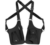 Unisex Anti-Theft Underarm Shoulder Bag - Premium Genuine Leather Adjustable Crossbody Pack with Multi-Pocket, Water Resistant Design for Travel, Hiking, Camping & Outdoor Activities, Black