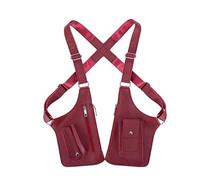 Unisex Anti-Theft Underarm Shoulder Bag - Premium Genuine Leather Adjustable Crossbody Pack with Multi-Pocket, Water Resistant Design for Travel, Hiking, Camping & Outdoor Activities, Claret