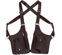 Unisex Anti-Theft Underarm Shoulder Bag - Premium Genuine Leather Adjustable Crossbody Pack with Multi-Pocket, Water Resistant Design for Travel, Hiking, Camping & Outdoor Activities, Brown