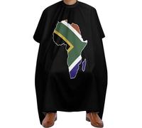 Unisex Barber Cape, Bandera de Sudáfrica Mapa de África, Salón Delantal de Peluquero Fácil de limpiar Capa Peluquería para Peluquero Salón Hogar