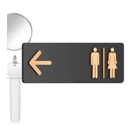 Unisex Bathroom Sign | Acrylic Restroom Door Sign | Self-Adhesive Toilet Directional Signage | For Business Office Home Public Restaurant Laundry Shopping Mall Hotel