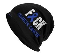 Unisex Beanie Gorro De Punto,Cinta para Concientizar sobre El Cáncer Colorrectal,Sombreros De Invierno,Hipster Skull Cap para Corriendo,Running,Deporte