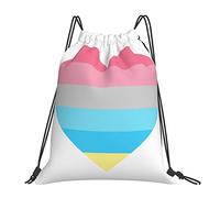 Unisex Bolsa de Deporte Bandera P de género Fluido con Amor Multicolor Mochila Ligera 36x42cm para Escuela,Actividades Deportivas