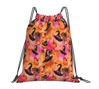 Unisex Bolsa de natación Calabaza de Halloween con Cabeza de telaraña Portátil Mochila de Viaje 36x42cm para Camping,Escuela