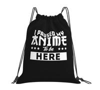 Unisex Bolsa de natación He pausado mi Anime para Estar aquí Cómoda Mochila Escolar 36x42cm para Guardería,Gimnasio