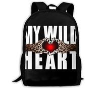 Unisex Bolsa De Viaje Mi Corazón Salvaje Bolsa para Portátil Casual Mochila Escolar para Viajes, Adolescente, Trabajo, 42X32X14Cm