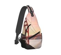 Unisex Bolso Pecho Puente Golden Gate, San Francisco, California Bolsa Cruzada Poliéster Bolso Bandolera para Tactica Ciclismo Acampada