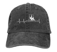 Unisex Border Collie Agua Wahshing Gorra de Béisbol Heartbeat Border Collie Camisa Divertida Amante de Perros Vintage Retro Gorra de Béisbol Gorras de Camionero Regalos del Festival