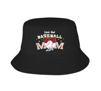 Unisex Bucket Hat Viviendo Esa Vida De Mamá De Béisbol Black 4 Gorro Pescador Plegable Sombrero De Sol Transpirable Gorro Playa para Deportes Camping Playa