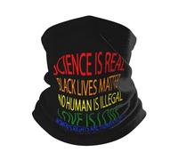 Unisex Calentador De Cuello La Ciencia Es Real Las Vidas De Los Negros Importan Polainas De Cuello Elástico Pasamontañas Durable Pañuelo De Cabeza para Verano Senderismo Motocicleta