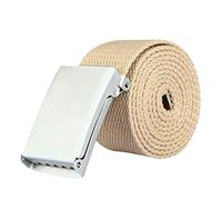 Unisex Cinturón De Banda Ajustable - Para 66cm a 129.5cm - Militar Combate Estilo Tela De Algodón Material De Lona - Con Plateado Brillante Buckle Retén De La Diapositiva Pinza - para Ropa Casual