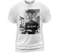 Unisex Cotton T-Shirt Steve Mcqueen The King of Cool The Great EscapeWhiteS