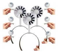 Unisex Creative Rotating Loading Headband for Women and Men, Unique Acrylic Hairpin with Abstract Brain Design, Perfect for Party, Gifts, and Everyday Eye-catching Hairstyles (3set)