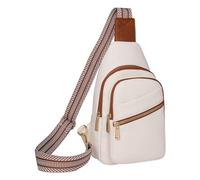 Unisex Daypack, Women Shoulder Bag, Fashion New Pattern Solid Color Zipper Layered Practical(White)