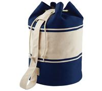 Unisex de algodón Lienzo Quadra deporte talla única deportiva de cartón resistente de doble correa para el hombro bolsa para raquetas de tenis - de la Armada británica - Natural