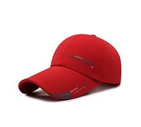 Unisex del Casquillo del Snapback Llanura Curvo Visera Gorra De Béisbol De Hip Hop Ajustable Sombrero del Papá del Golf Gorras para Hombres Mujeres (Rojo)