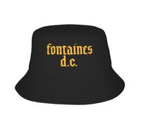 Unisex Fontaines D C Bucket Hat Punk Music Gorras de Pescador al Aire Libre para Pareja Moda Pesca Sombreros para el Sol Personalidad Gorra Impresa Sombrero de cumpleaños