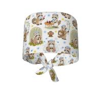 Unisex Gorro Estibador Enfermera Médico Mapache Gorros Quirúrgicos Ajustables Gorros De Cocinero Transpirable Gorra Docker para Dentistas Enfermeras Veterinarios