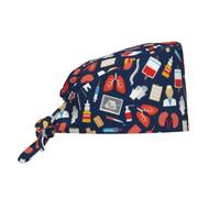 Unisex Gorro Estibador Termómetro Cardíaco Médico para Dientes Sombrero De Cabeza De Turbante Ligero Gorra Docker Ajustables Chemo Beanie Headwear para Hornear Chef Veterinarios