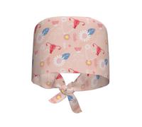 Unisex Gorros De Cocinero Flores De Corazones De Útero Rosa Gorros Quirúrgicos Ligero Chemo Beanie Headwear Transpirable Gorro Estibador para Enfermeras Chef Trabajo