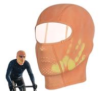 Unisex Heat Reactive Balaclava,Temperature Sensitive Color Change Ski Mask,Winter Windproof Thermal Full Face Head Wrap (Orange(Short))