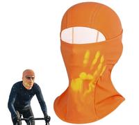 Unisex Heat Reactive Balaclava,Temperature Sensitive Color Change Ski Mask,Winter Windproof Thermal Full Face Head Wrap (Orange)
