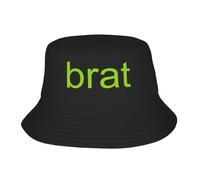 Unisex Hombres Mujeres Brat Bucket Hat Charlie XCX Sombreros de Pescador de Plegado Suave Verano Clásico Gorras de Pesca Estilo Callejero Visera gráfica Sombrero Sombrero de cumpleaños