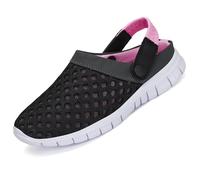 Unisex Hombres Mujeres Zuecos Zapatillas de Playa Respirable Malla Sandalias Zapatos Verano Rosa 37