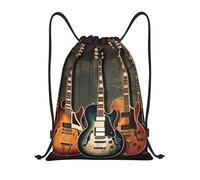 Unisex Mochila con Cordón Arte de Guitarras Saco de Deporte Manera Bolsa con Cordón para Acampada Hombre Nadar 36X42cm