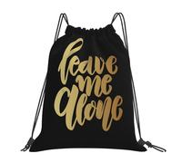 Unisex Mochila con cordón Rqwaaed Déjame en Paz Plegable Mochila Ligera 36x42cm para Actividades Deportivas,Playa