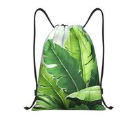 Unisex Mochila Cordónes Lindas Hojas de plátano, con cordón Bolsa de Cordón, Moderno Gym Bag, para Acampada Hombre 36X42cm