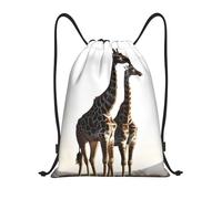 Unisex Mochila de Cuerda Jirafa Africana Saco de Gimnasia Manera Bolsas de Cuerdas para Viaje Mujer Playa 36X42cm